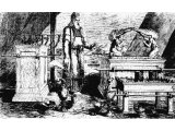 The Ark of the Covenant, Altar of incense and other furniture of the Tabernacle, and the priest clothed